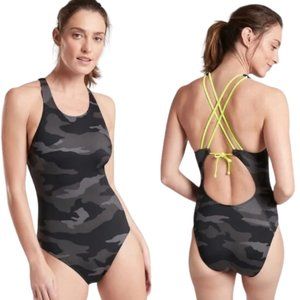 NWT Athleta Freestyle Camo One Piece • Swimsuit • Size 42